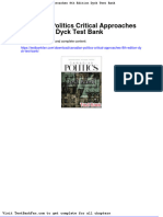 Dwnload Full Canadian Politics Critical Approaches 8th Edition Dyck Test Bank PDF