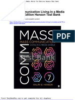 Dwnload Full Mass Communication Living in A Media World 7th Edition Hanson Test Bank PDF