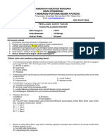 Ujian Akhir Semester Kelas VIII 20-21