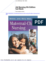 Dwnload Full Maternal Child Nursing 5th Edition Mckinney Test Bank PDF