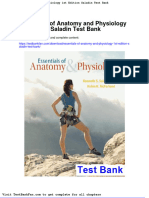 Dwnload Full Essentials of Anatomy and Physiology 1st Edition Saladin Test Bank PDF