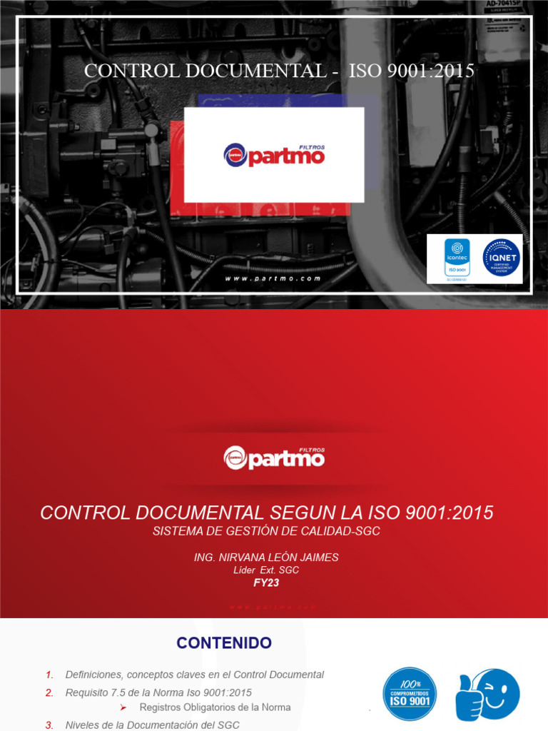 Control Documental según ISO 9001:2015 | PDF | Sistema de manejo de ...
