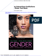 Dwnload Full Gender Ideas Interactions Institutions 2nd Edition Wade Test Bank PDF