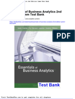 Dwnload Full Essentials of Business Analytics 2nd Edition Camm Test Bank PDF