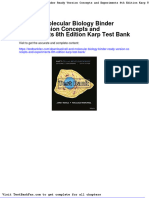 Dwnload Full Cell and Molecular Biology Binder Ready Version Concepts and Experiments 8th Edition Karp Test Bank PDF