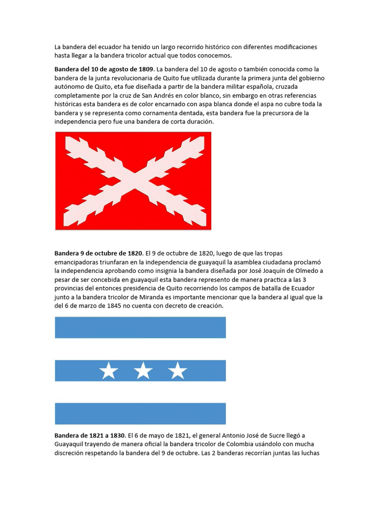 Historia de La Bandera | PDF | Ecuador | Comunidad andina