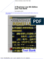Dwnload Full Essentials of Business Law 9th Edition Anthony Liuzzo Test Bank PDF