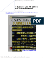 Dwnload Full Essentials of Business Law 9th Edition Anthony Liuzzo Solutions Manual PDF