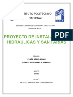 Proyecto Instalaciones Hidráulicas y Sanitarias