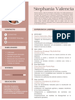 Currículum Vitae CV de Ventas Minimalista Beige