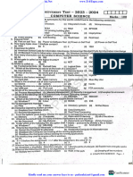 11th Computer Science EM Achievement Test 2024 Question Paper Tirupattur District English Medium PDF Download
