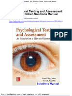 Dwnload Full Psychological Testing and Assessment 9th Edition Cohen Solutions Manual PDF