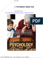 Dwnload Full Psychology 11th Edition Wade Test Bank PDF