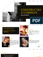 White Black Yellow Modern Construction Company Presentation Template