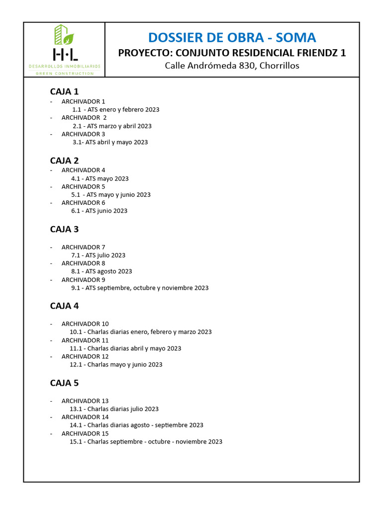 Listado Dossier - Friendz | PDF