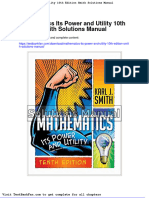 Dwnload Full Mathematics Its Power and Utility 10th Edition Smith Solutions Manual PDF