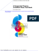 Dwnload Full Essentials of Corporate Finance Australia 2nd Edition Ross Test Bank PDF