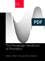The Routledge Handbook of Phonetics by William F Katz Peter F Assmann