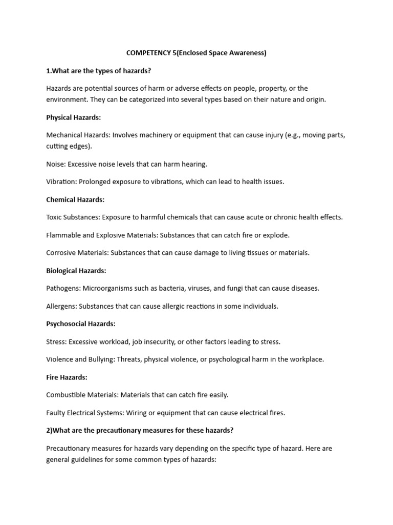 Competency 5 PDF Hazards Personal Protective Equipment