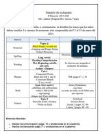 Temario y Horario II Parcial 2023-2024