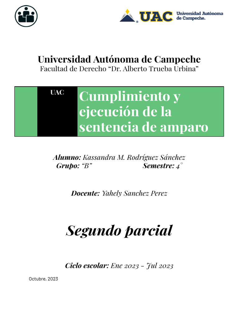 Cumplimiento y Ejecución de La Sentencia de Amparo | PDF