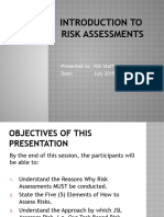 Introduction To Risk Assessment (Office Staff) - 2019