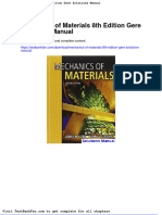 Dwnload Full Mechanics of Materials 8th Edition Gere Solutions Manual PDF