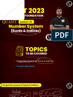 Quant Number System 10 - Surds & Indices - Class Notes - MBA Foundation 2023