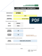 Aplicatio de Evaluacion Del Nivel Primaria Matematica