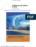 Dwnload Full Mechanics of Materials 9th Edition Goodno Test Bank PDF
