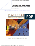 Dwnload Full Psychology Frontiers and Applications Canadian 5th Edition Passer Test Bank PDF