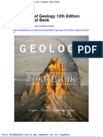 Dwnload Full Essentials of Geology 12th Edition Lutgens Test Bank PDF
