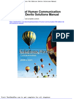 Dwnload Full Essentials of Human Communication 9th Edition Devito Solutions Manual PDF