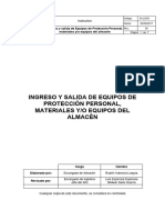 IN-LO-01. Ingreso y Salida de EPP, Materiales y Equipos de Almacén