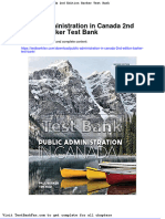 Dwnload Full Public Administration in Canada 2nd Edition Barker Test Bank PDF