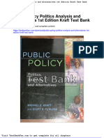 Dwnload Full Public Policy Politics Analysis and Alternatives 1st Edition Kraft Test Bank PDF