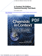Dwnload Full Chemistry in Context 7th Edition American Chemical Society Test Bank PDF