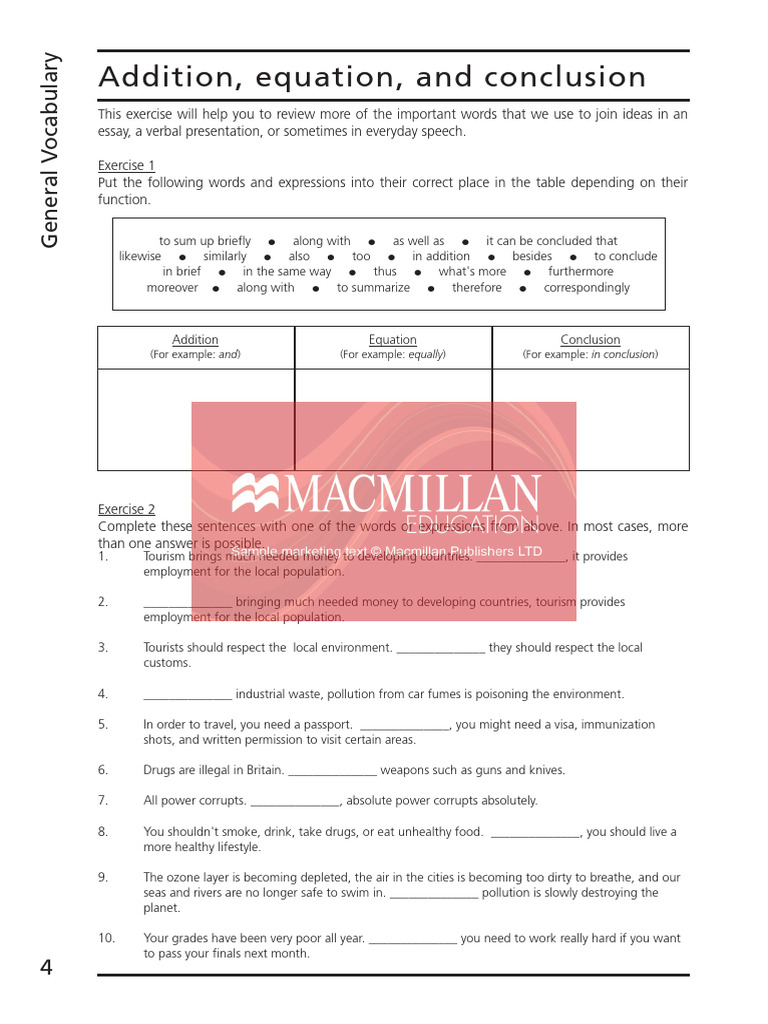Toefl Vocab Section 1 General Vocabulary Pdf English Language