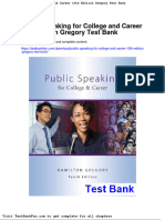 Dwnload Full Public Speaking For College and Career 10th Edition Gregory Test Bank PDF
