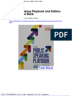 Dwnload Full Public Speaking Playbook 2nd Edition Gamble Test Bank PDF