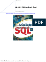 Dwnload Full Guide To SQL 8th Edition Pratt Test Bank PDF