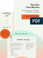 Checklist Post Recaida