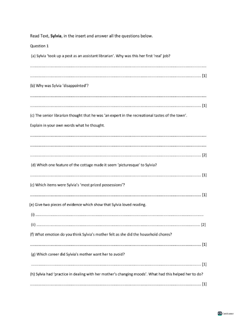 Eng o level paper passage practice pdf