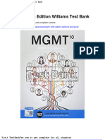 Dwnload Full MGMT 10th Edition Williams Test Bank PDF