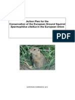 Action Plan For The Conservation of The European Ground Squirrel Spermophilus Citellus in The European Union