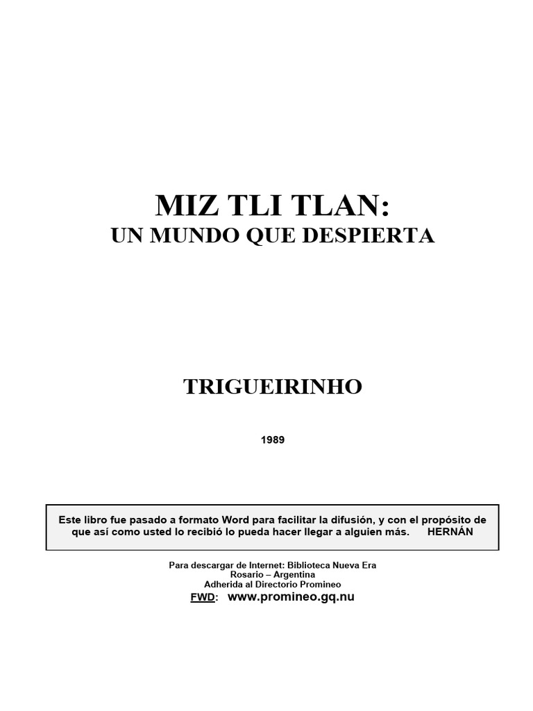 Miz Tli Tlan Un Mundo Que Despierta | PDF