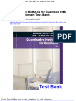 Dwnload Full Quantitative Methods For Business 12th Edition Anderson Test Bank PDF