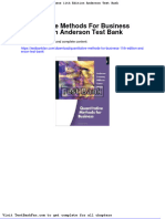 Dwnload Full Quantitative Methods For Business 11th Edition Anderson Test Bank PDF