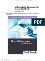 Dwnload Full Quantitative Methods For Business 13th Edition Anderson Test Bank PDF