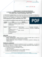 Appel À Candidatures - DPT MATHS Formation 2024